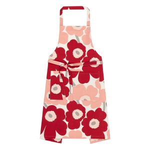 Marimekko - Pieni Unikko Tablier, cotton / dark cherry / ro…