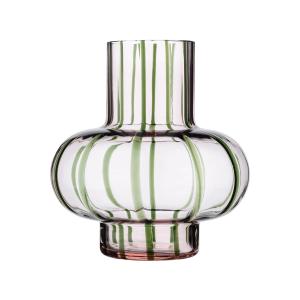 Marimekko - Umpu Vase, olive / poudre / transparent