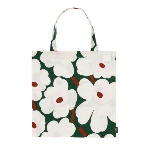 Marimekko - Unikko Sac à provisions, vert foncé / blanc cas…