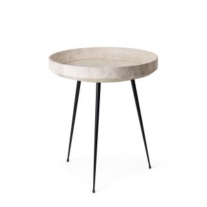 Mater - Bowl Table medium, Ø 46 x H 52 cm, gris (Wood Waste…