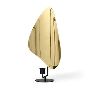 Audo - Flambeau Bougeoir, H 34 cm, noir / laiton poli
