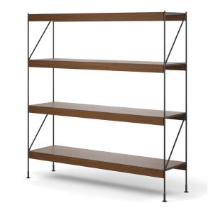 Audo - Zet Storage System, L 150 x H 158 cm, noir / chêne f…