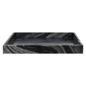 Plateau Marble, 30 x 40 cm, noir / gris