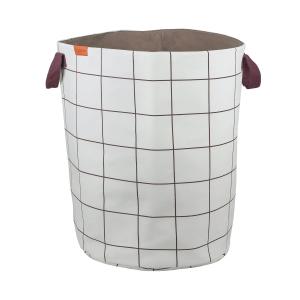 Mette Ditmer - Mesh Panier à linge, H 50 cm, brown / blanc…