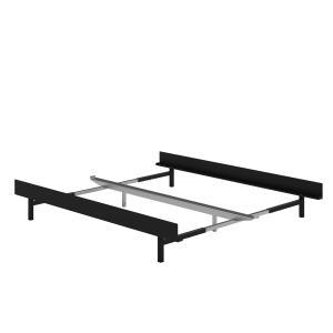 MOEBE - Lit gigogne 90 - 180 x 29 cm, low, noir