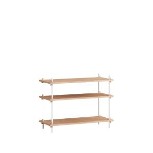 MOEBE - Shelving System Low , chêne huilé / blanc