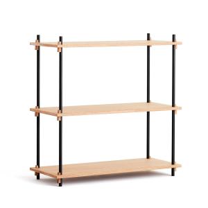 MOEBE - Shelving System Low , chêne huilé / noir