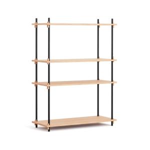 MOEBE - Shelving System, Medium Single, chêne huilé / noir