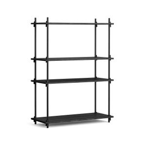 MOEBE - Shelving System, Medium Single, chêne teinté noir /…
