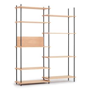 MOEBE - Shelving System, Tall Double, chêne huilé / noir