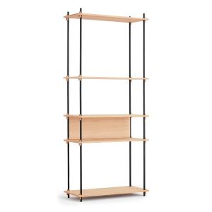 MOEBE - Shelving System, Tall Single, chêne huilé / noir