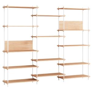MOEBE - Shelving System, Tall Triple, chêne huilé / blanc