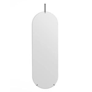 MOEBE - Miroir mural ovale, 133 cm x 44 cm, noir