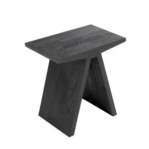Muubs - Angle Tabouret, 45 x 45 cm, chêne laqué noir