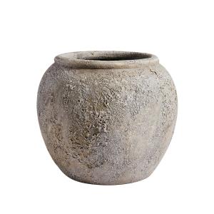 Muubs - Luna Coupe, terre cuite, H 25, Ø 29 cm, grise