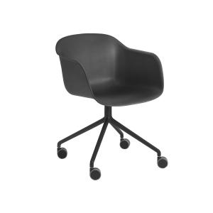 Muuto - Fauteuil pivotant à roulettes en fibre de verre, no…