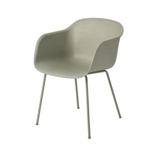 Muuto - Fiber Chair Tube Base , dusty green recyclé