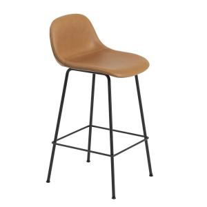 Muuto - Tabouret tube base de bar fiber avec dossier h 65 c…