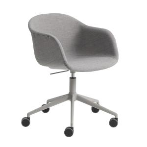 Muuto - Fauteuil de bureau en fibre Swivel Base, gris / gri…