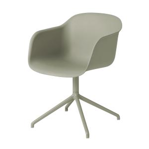 Muuto - Fiber Chair Swivel Base , dusty green / dusty green