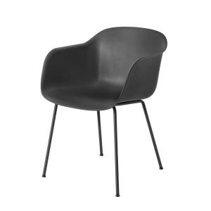 Muuto - Fiber Chair Tube Base , noir recyclé