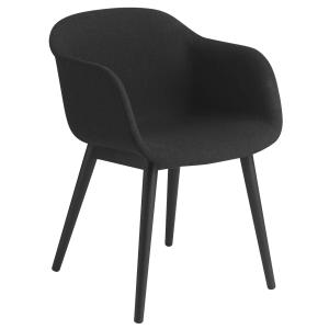 Muuto - Chaise Fiber wood base 183 noir / remix