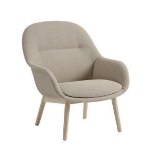 Muuto - Fiber Lounge Armchair Wood Base, Chêne naturel / be…