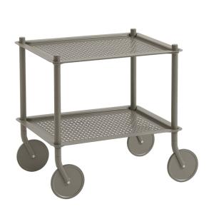 Muuto - Flow Outdoor Chariot d'appoint, 2 étages, taupe