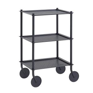 Muuto - Flow Chariot d'appoint, 3 étages, bleu-gris
