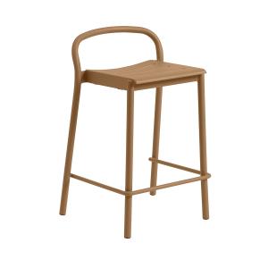 Muuto - Linear Steel Tabouret de bar Outdoor, SH 65 cm, bru…