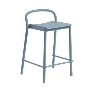 Muuto - Linear Steel Tabouret de bar Outdoor, SH 65 cm, ble…