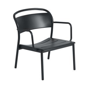 Muuto - Linear Steel Lounge Armchair, noir anthracite RAL 7…
