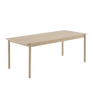 Muuto - Table de repas linéaire en bois 200 x 90 cm, chêne