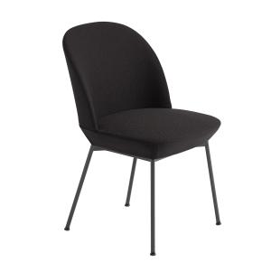 Muuto - Chaise oslo side chair, anthracite noir / noir (oce…
