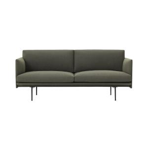 Muuto - Outline Canapé 2 places, noir trafic (RAL 9017) / v…