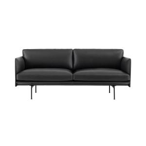 Muuto - Outline Canapé 2 places, noir trafic (RAL 9017) / n…