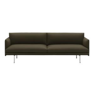 Muuto - Outline Canapé 3 places, vert foncé (Divina 984) /…
