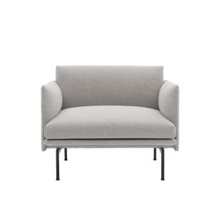 Muuto - Outline Studio Fauteuil, noir / greige (Kvadrat by…