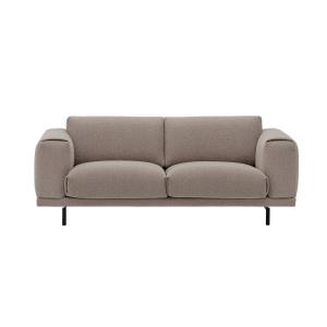 Muuto - Rest Canapé 2 places, noir / marron (tissu Maharam…