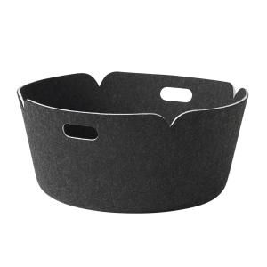 Muuto - Restore Panier de rangement rond, black melange
