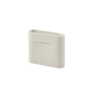 Muuto - Ridge Vase, H 16,5 cm, blanc cassé