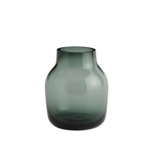 Muuto - Silent Vase, Ø 11 cm, vert foncé