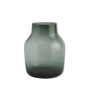 Muuto - Silent Vase, Ø 15 cm, vert foncé