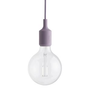 Muuto - Socket E27 Suspension LED, lilas poussiéreux