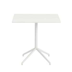 Muuto - Table de café fixe h 73 cm, 75 x 65 cm, blanche