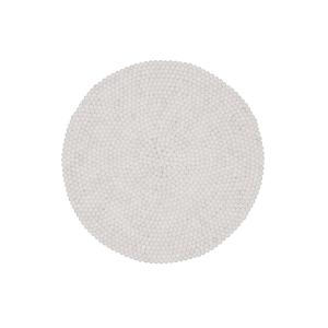 myfelt - Linéa Tapis de boules de feutre, Ø 90 cm, blanc na…