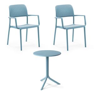 NARDI - Bora chaise avec accoudoirs (2x)   Step table, cele…