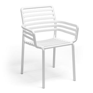 NARDI - Doga Chaise avec accoudoirs, blanc