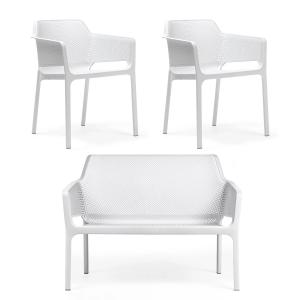 Nardi - Net Banc   2x Net Chaise avec accoudoirs, blanc