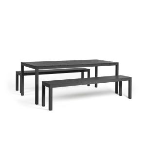 NARDI - Rio Alu 210 Set, anthracite (table   2 bancs)